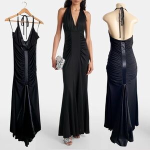 Jessica McClintock Vintage Y2K Bodycon Gown Maxi Dress Prom Grunge Whimsigoth 10